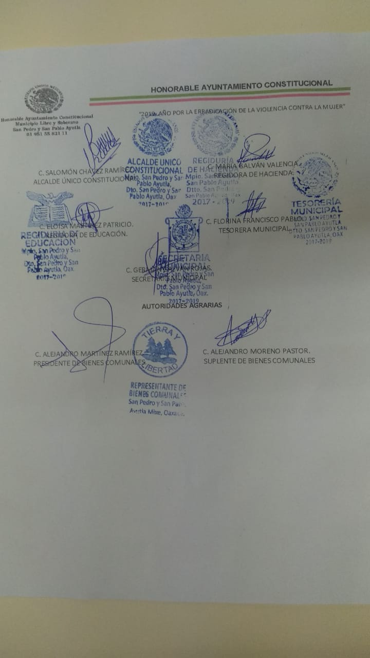 Comunicado de Ayutla Mixe a Olga Sánchez Cordero